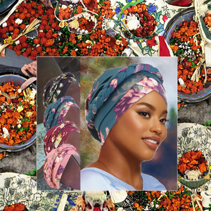 Turban tressé à nouer, motif sec, foulard noué, bandeau élastique <span class=keywords><strong>pour</strong></span> les soins des cheveux, bonnet de chimiothérapie, <span class=keywords><strong>bandana</strong></span> en polyester pré-noué - Product Image 4