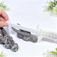 Offre Spéciale : Tête de Dragon en Yooperlite – Sculpture en Cristal Luminescente UV, Pierre Minérale pour Décoration Maison/Bureau, Artisanat Artistique, Cadeau Idéal pour la Revente