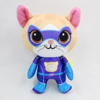 Super Kitty Team Crystal Super Soft Plush Toy Stuffed Animal Toys Blue Kitten Doll Children Toy Gift