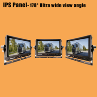 DC12V & 24V 7 ''Support de moniteur de recul de camion Caméra 3 CH 720P 1080P AHD