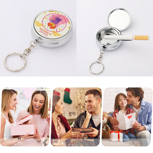 Cenicero Metálico Portátil Personalizado con Impresión por Sublimación, con Soporte para Cigarrillos - Product Image 5