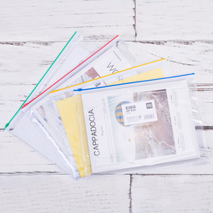 Deli Document Bag A4 Zippered PVC Transparent With Card Slots Office Stationery - Product Image 2