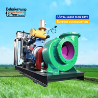 DEHUIKE grands ensembles de pompe à eau de moteur diesel d'irrigation agricole à haute pression auto-amorçante avec grand moteur diesel
