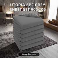 Drap-housse à poches profondes 200TC en polyester brossé percale, doux et respirant, pour matelas d'hôtel, vente en gros, logo personnalisé