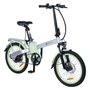 Gemi hazır DYU E bisiklet ODM/OEM 20 inç EBIKE ab/abd/İngiltere stok 48V elektrikli bisiklet yağ lastik katlanabilir şehir elektrikli bisiklet