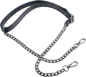 BEAULEGAN Purse Chain <b>Strap</b> Adjustable <b>Replacement</b> For Shoulder Crossbody <b>Bag</b> Inches Black Gunmetal - Product Image 1