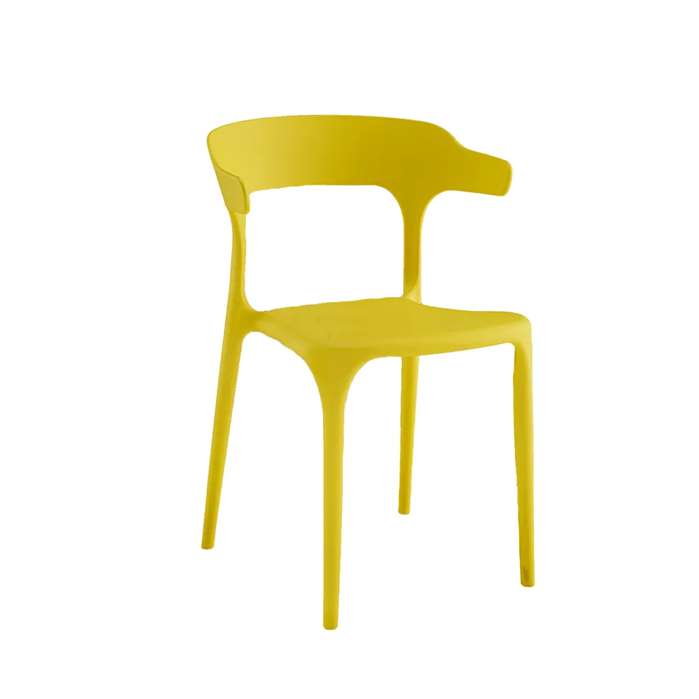 Лидер продаж, дешевый красочный уличный обеденный стул в форме бычьего рога, современные пластиковые садовые стулья в скандинавском стиле