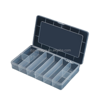 Boîte de rangement en plastique transparent en gros Organisateur en PP transparent avec séparateurs pour leurres de pêche et bijoux