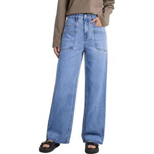 Pantalones Vaqueros Anchos de Cintura Alta Elásticos y Holgados para Mujer Sidefeel - Product Image 5
