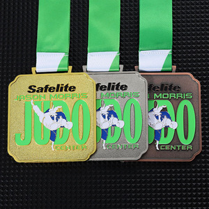 Medalla de Metal personalizada Esmalte Jiu Jitsu <span class=keywords><strong>Ju</strong></span> Medallas de Judo Deportes Premio de Metal Oro Plata Cobre 3D Medallas de artes marciales de doble cara - Product Image 6