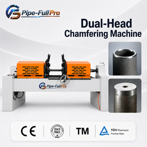 Semi-Auto Double Head Chamfering <b>Machine</b> for Copper and Aluminum <b>Pipes</b> Simultaneous Facing and Deburring - Product Image 1