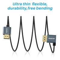 Câble flexible 4K pour usine, à angle droit 90 degrés, ultra-mince, gaine PVC, blindage combiné, 3D 60Hz, en stock