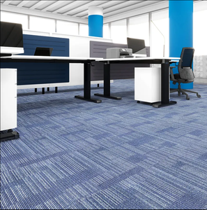 Khách sạn sang trọng Thảm PP Jacquard văn phòng thương mại Thảm gốm gạch PVC sàn vuông gạch Thảm 50x50 đơn giản và bền - Product Image 2