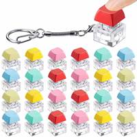 Porte-clés LED en plastique, jouets sensoriels anti-stress, clavier à clics pour adultes et enfants de 5 à 7 ans