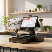 Hongkai All One Android/Windows Multi-Function POS System for Restaurants Supermarkets Inventory Report Tax Function 4GB DDR3