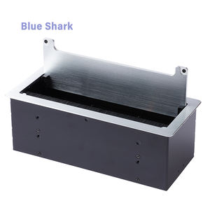 Prise de courant encastrée en aluminium à ouverture rabattable, anti-poussière, avec brosse, pour table de conférence, fournie directement par l'usine - Product Image 3