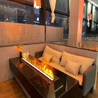 Foyer électrique à flamme 3D en gros Télécommande intelligente décorative avec atomisation de la vapeur d'eau pour la maison ou l'hôtel
