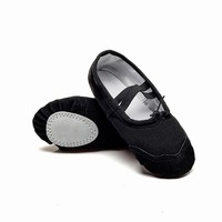 Zapatillas de Ballet Suaves para Niñas, Zapatos de Baile Planos de Lona con Suela de Goma y Forro de Algodón
