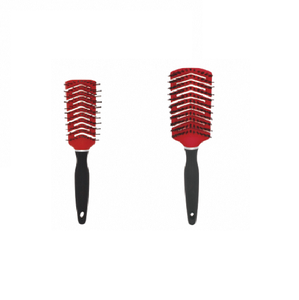 Brosse à rouler en céramique de salon avec poils de sanglier doux et manche en caoutchouc rembourré pour cheveux épais bouclés lisses - Product Image 2