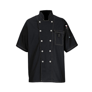 Uniformes franceses con paisaje de color rojo y negro, uniforme de chef para pintar, uniforme de <span class=keywords><strong>camarero</strong></span> chino para cocinar - Product Image 2
