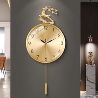 Große Wanduhr Gold Metall Dekoration Luxus-Wanduhr für Heim und Büro Dekoration