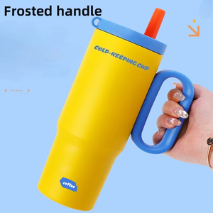 Stainless Steel Vacuum Insulated Tumbler with Straw and Handle <b>Large</b> Capacity Thermal <b>Mug</b> for Travel Office Gym - Product Image 3