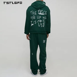 แฟชั่นฤดูหนาวสำหรับผู้ชาย ชุดลำลองผ้าหนานุ่ม ระบายความชื้นได้ดี เป็นมิตรกับสิ่งแวดล้อม พร้อมกางเกงจ็อกเกอร์เข้าชุด ขายส่ง - Product Image 3