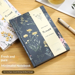 Cuaderno <span class=keywords><strong>de</strong></span> Tapa Dura Retro A5 con Diseño <span class=keywords><strong>de</strong></span> Plantas y Flores, Hecho a Mano con Tela, Regalo para Estudiantes - Product Image 1