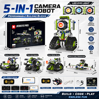 Robot Programable con Cámara, Juego de Bloques de Construcción STEM 5 en 1, Plástico ABS, Certificado CE y CPC, Juguete de Modelismo, Rompecabezas Creativo de Ensamblaje