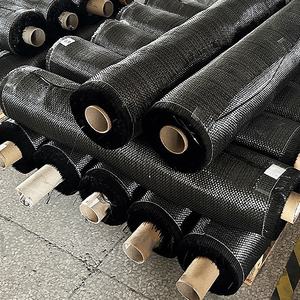 NQFIBER Suministro de Fábrica Rollo de Tela de Fibra de Carbono Negra Ligera de Alta Resistencia 3K 200G Tejido de Sarga para Estructuras de Construcción - Product Image 1