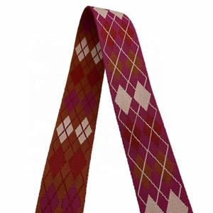 Novità a giugno borsa da donna tracolla ultimo Design 2 ''motivo scozzese inglese fettuccia in poliestere Design doppio lato 50mm - Product Image 6