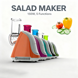 Robot culinaire <span class=keywords><strong>électrique</strong></span> en plastique PP bleu avec moteur entièrement en cuivre 150W, râpe et trancheuse à <span class=keywords><strong>carottes</strong></span>, <span class=keywords><strong>appareil</strong></span> de cuisine - Product Image 6