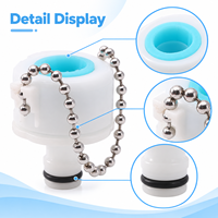 Adaptateur de robinet pour lave-linge 1/2 3/4 pouce en ABS, raccord rapide fileté avec chaîne à billes pour connexion de tuyau