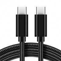 Câble de charge rapide 20W Type C vers Type C, câble de données en nylon tressé pour téléphone portable