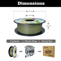 HELLO 3D Filament de Recharge Haute Qualité 1kg/rouleau PLA/ABS/PCL/PETG/TPU/HIPS/PP/Bois/Fibre de Carbone pour Imprimante 3D PLA 1.75mm