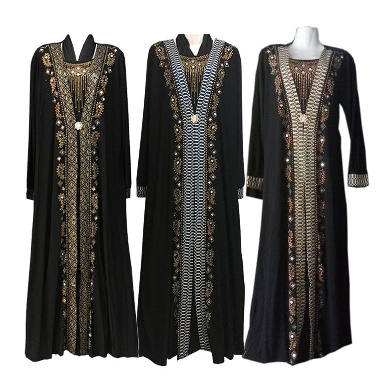 Iraq Dress Elegant Muslim Abaya Embroidery Clothing