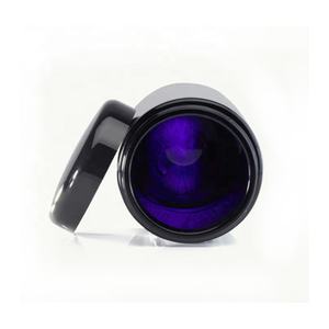 Juego de tarros de crema de vidrio violeta UV oscuro, botella de suplemento alimenticio a prueba de olor, tapa negra para embalaje, 50ml, 200ml, 250ml, flores secas de goma - Product Image 1