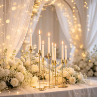 Support de bougie en métal sans flamme, fait main et écologique, pour la décoration intérieure, mariages, Noël, Pâques, anniversaires