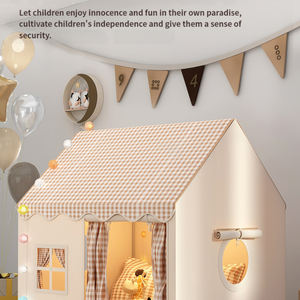 बच्चों के खिलौने के लिए रंगीन तंबू बच्चों के कमरे के लिए दरवाजे के साथ घर के नरम कपड़े खेलते हैं, जो बच्चों के कमरे के लिए टिकाऊ हैं। - Product Image 3