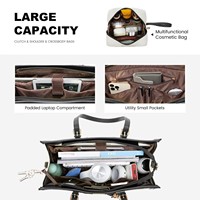 Venta al por mayor de bolsos de hombro escolares de moda, trabajo, viajes de negocios, 15,6, 17in, bolso de mano para ordenador portátil, maletín para mujer, conjunto de bolsos de 2 uds.