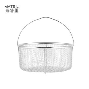 स्टेनलेस स्टील रसोई फ्राइंग बास्केट स्ट्रॉनर बहुक्रियाशील लीक नाली - Product Image 6