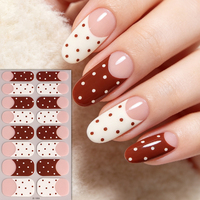 OEM Personnalisé – 16 Emballages de vernis à ongles adhésifs pour Noël, couvrance totale, imperméables, pour les acheteurs en gros