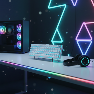 Clavier de jeu filaire, couleur arc-en-ciel, clavier de jeu mécanique 60%, clavier à commutation à chaud, fabricant OEM RGB - Product Image 1