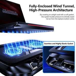 Smonama Z36 27W Máy Tính Để Bàn ABS Nhựa Có Thể Điều Chỉnh Buộc Không Khí Kép Turbo Người Quạt Máy Tính Xách Tay Làm Mát Pad Cho Chơi Game Hoặc Làm Việc Sử Dụng - Product Image 5