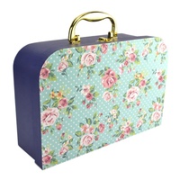 Coffret cadeau en papier avec poignée métallique et fermeture à pression, design de luxe fait main avec logo personnalisé, pour vêtements, jouets et livres pour enfants