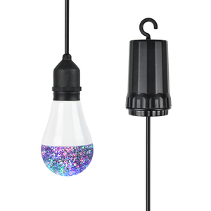 Bombilla LED colgante para tienda de campaña al aire libre, lámpara colgante para tienda de campaña, luces para acampar al aire libre, Bombilla de brillo brillante de color RGB E27 - Product Image 1