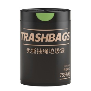 Black Drawstring Garbage Bags Xl Thickened Multipurpose Home Use 100 Pcs Per Carton - Product Image 3