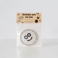 Sous-verre en céramique écologique, support de tasse, accessoire de café, résistant à la chaleur, minimaliste, haut de gamme, personnalisable avec logo, emballage en boîte métallique