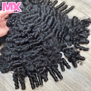 Drop Shipping Burmese keriting ganda kain rambut manusia Virgin bundel Vietnam mentah satu Donor kutikula disesuaikan rambut keriting bese - Product Image 2