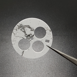 2025 mới chất lượng cao màu trắng màu ngọc lam đá quay số cho nh35 phong trào howlite quay số hỗ trợ cho tùy chỉnh kích cỡ khác nhau - Product Image 1